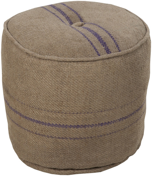 Surya Cylinder Pouf - Neutral And Purple POUF-13