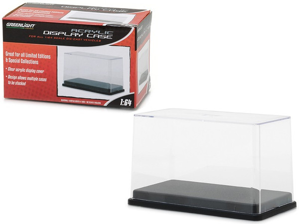 Acrylic Display Show Case With Plastic Base For 1/64 Scale Model Cars By Greenlight (Pack Of 3) 55025