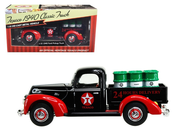 1940 Ford Pickup Truck "Texaco" With Oil Barrels 1/32 Diecast Model Car By Beyond Infinity (Pack Of 2) 613