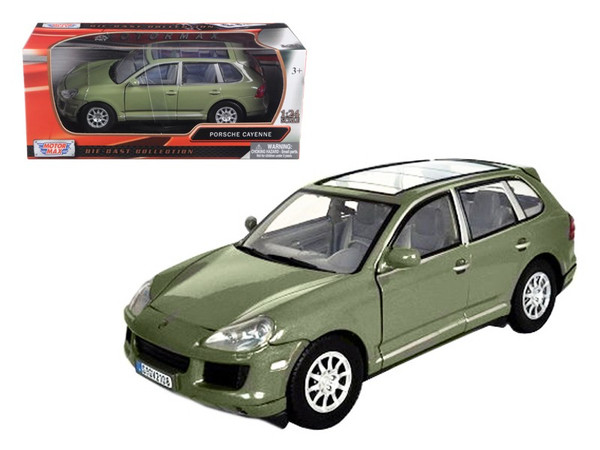 2008 Porsche Cayenne Green 1/24 Diecast Car Model By Motormax (Pack Of 2) 73344grn