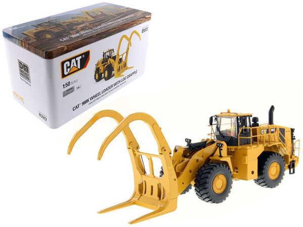 CAT Caterpillar 988K Wheel Loader with Grapple with Operator 1/50 Diecast Model by Diecast Masters 85917
