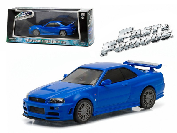 Brian"'S 2002 Nissan Skyline Gt-R Blue "Fast And Furious" Movie (2009) 1/43 Diecast Model Car By Greenlight (Pack Of 2) 86219
