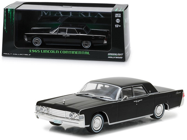 1965 Lincoln Continental Black "The Matrix" (1999) Movie 1/43 Diecast Model Car By Greenlight (Pack Of 2) 86512