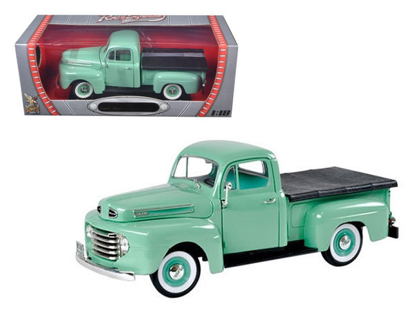 1948 Ford F1 Pickup Truck Green 1/18 Diecast Model Car by Road Signature 92218gr