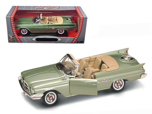 1960 Chrysler 300F Green 1/18 Diecast Car Model by Road Signature 92748grn