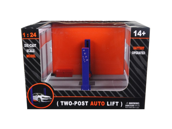 Battery Operated Two Post Auto Lift For 1/24 Scale Diecast Model Cars 9908