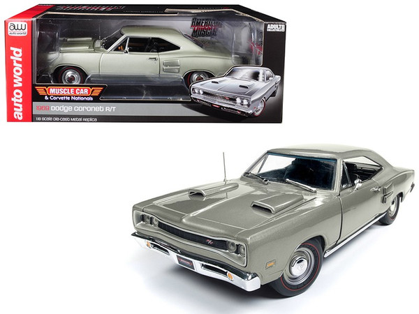 1969 Dodge Coronet R/T Silver "MCACN" Muscle Car & Corvette Nationals Limited Edition to 1002 pieces Worldwide 1/18 Diecast Model Car by Autoworld AMM1141