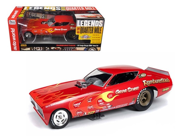 1971 Gene Snow Rambunctious Dodge Charger NHRA Funny Car Model 1/18 Model Car by Autoworld AW1118