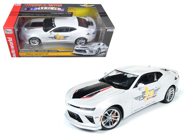 2017 Chevrolet Camaro SS Indy Pace Car 50th Anniversary Limited Edition to 1002pcs 1/18 Diecast Car Model by Autoworld AW236