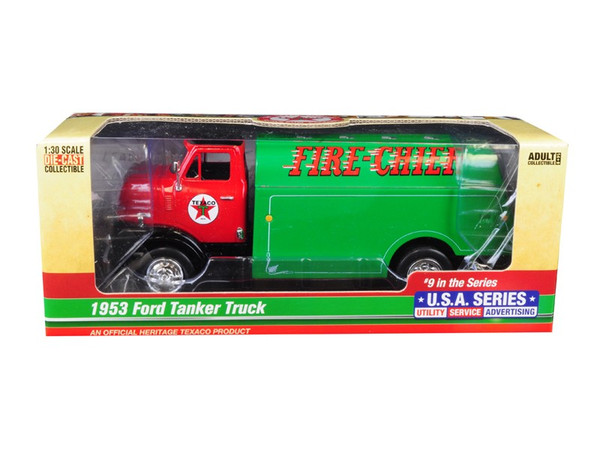 1953 Ford Tanker Truck "Texaco" "Fire-Chief" 9th in the Series "U.S.A. Series Utility Service Advertising" 1/30 Diecast Model by Autoworld CP7520