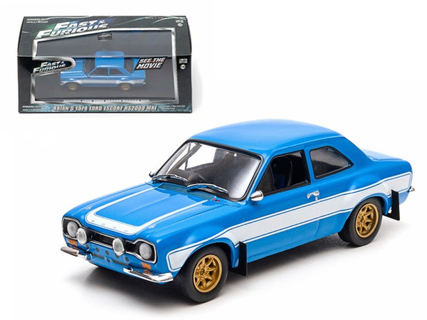 Brian"'S 1974 Ford Escort Rs2000 Mk 1 "The Fast And The Furious" Movie (2013) 1/43 Diecast Model Car By Greenlight (Pack Of 2) GL86222