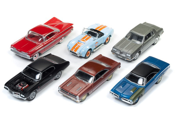 Muscle Cars USA 2018 Release 1 Set A of 6 Cars 1/64 Diecast Model Cars by Johnny Lightning JLMC012A