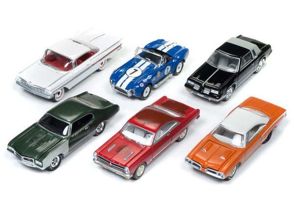 Muscle Cars USA 2018 Release 1 Set B of 6 Cars 1/64 Diecast Model Cars by Johnny Lightning JLMC012B