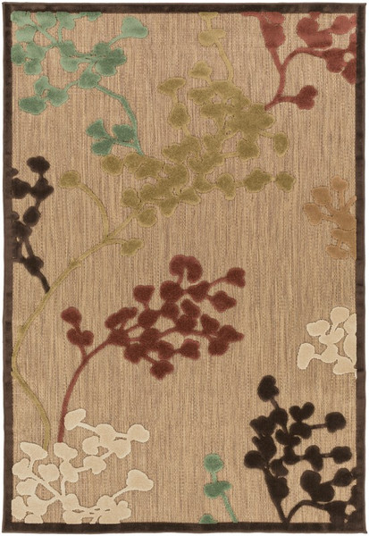 Surya Portera Machine Made Brown Rug PRT-1011 - 4'7" x 6'7"