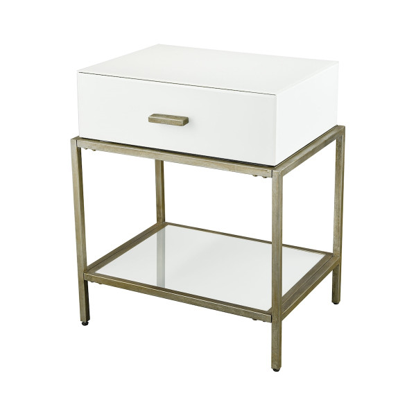 Dimond Home Evans White Side Table 1114-252