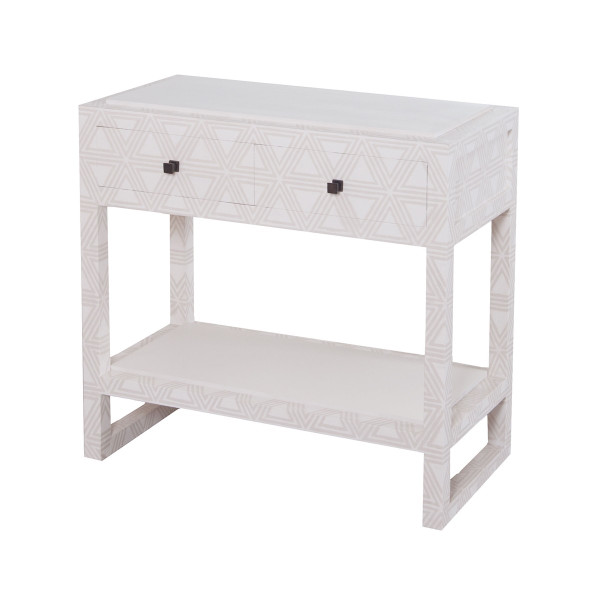 Dimond Home Bedford Fabric Wrapped 2 Drawer Bedside Table 7011-1034