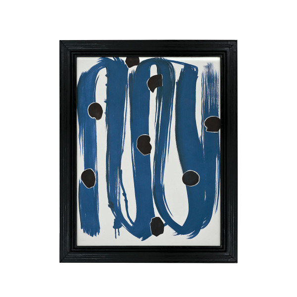 Dimond Home Blue With Dots Wall Art - Gloss Black 7011-1278