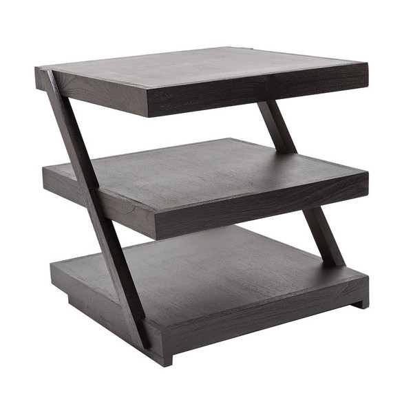 Dimond Home Stacked Black Teak Side Table 784060