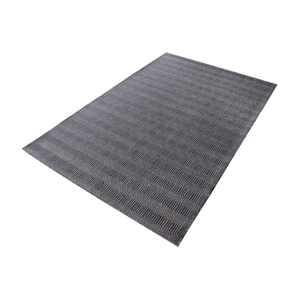Ronal Handwoven Cotton Flatweave In Charcoal -3ft x 5ft 8905-090