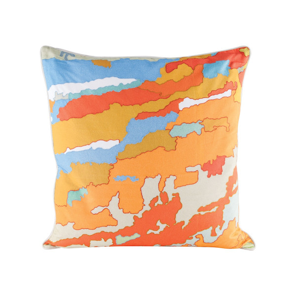 Dimond Home Orange Topography Pillow With Goose Down Insert 8906-007
