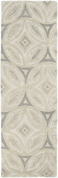 Surya Perspective Hand Tufted White Rug PSV-41 - 2'6" x 8'