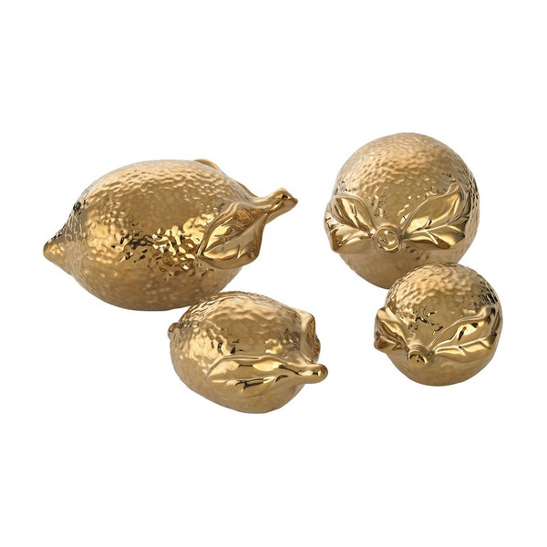 Dimond Home Decor Gold Ceramic Lemons 9167-025/S4