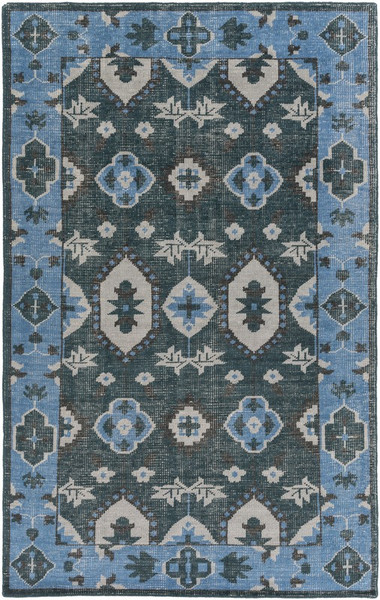 Surya Pazar Hand Knotted Blue Rug PZR-6008 - 5'6" x 8'6"