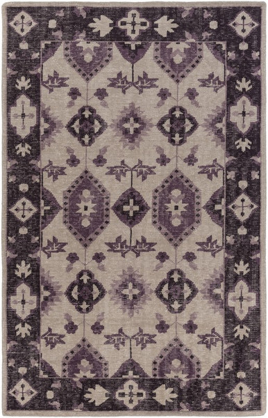 Surya Pazar Hand Knotted Purple Rug PZR-6009 - 3'6" x 5'6"