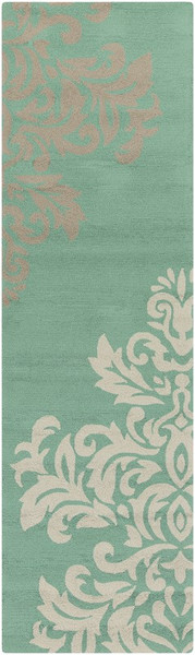 Surya Rain Hand Hooked Green Rug RAI-1162 - 2'6" x 8'