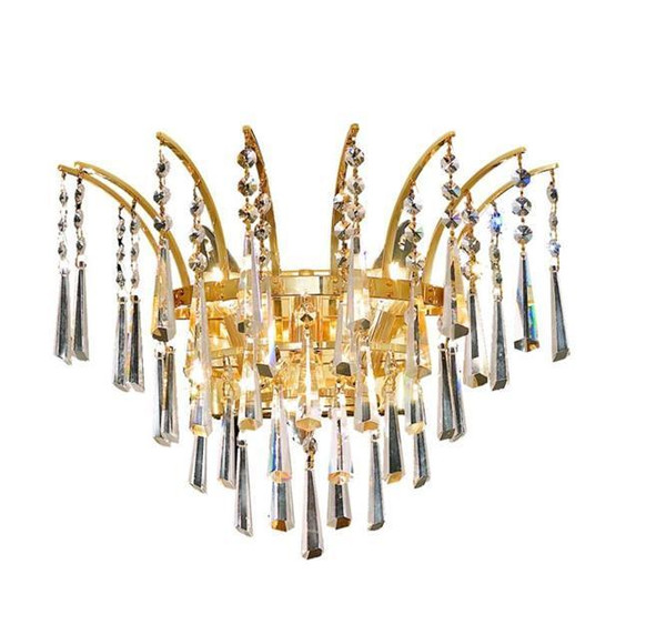 Elegant Victoria 3 Light Gold Wall Sconce Clear Spectra® Swarovski® Crystal 8032W16G/SA