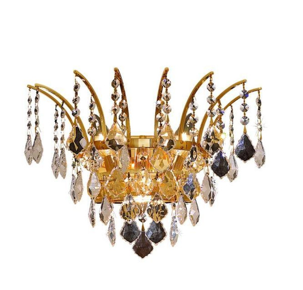 Elegant Victoria 3 Light Gold Wall Sconce Clear Royal Cut Crystal 8033W16G/RC