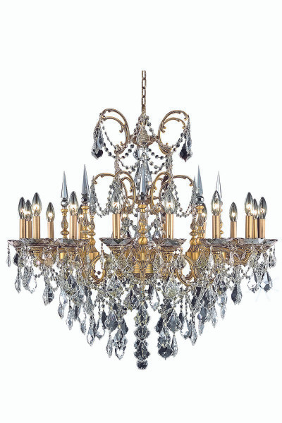 Elegant Athena 16 Light French Gold Chandelier Clear Swarovski® Elements Crystal 9716D35FG/SS