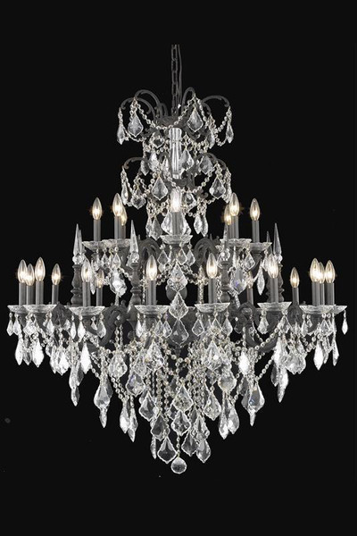 Elegant Athena 24 Light Dark Bronze Chandelier Clear Spectra® Swarovski® Crystal 9724G44DB/SA