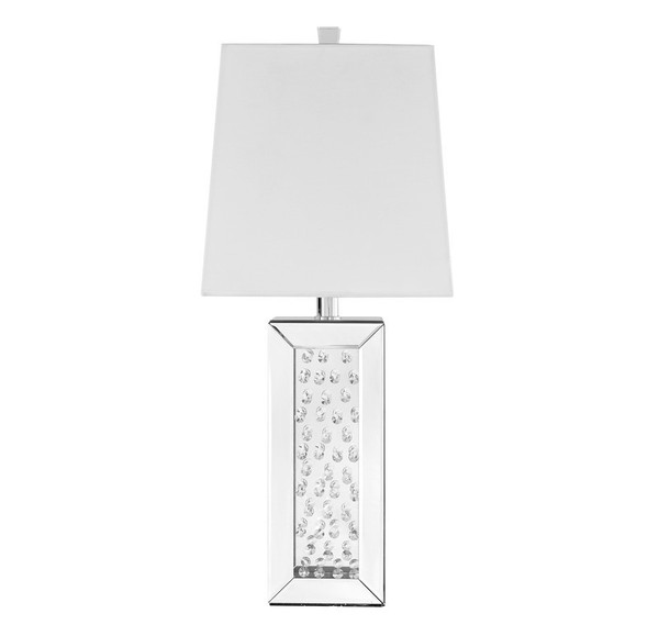 Elegant Sparkle 1-Light Silver Finish Table Lamp ML9310