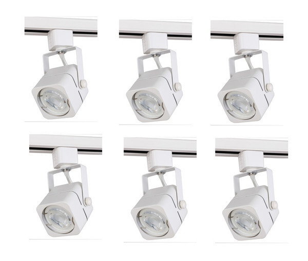 Elegant Matte Frosted White Track Head, 120V, Fits Gu10, (Light Source Not Included)L2.94 W2.31 H5.75 6 Pack TKH200MW-6PK