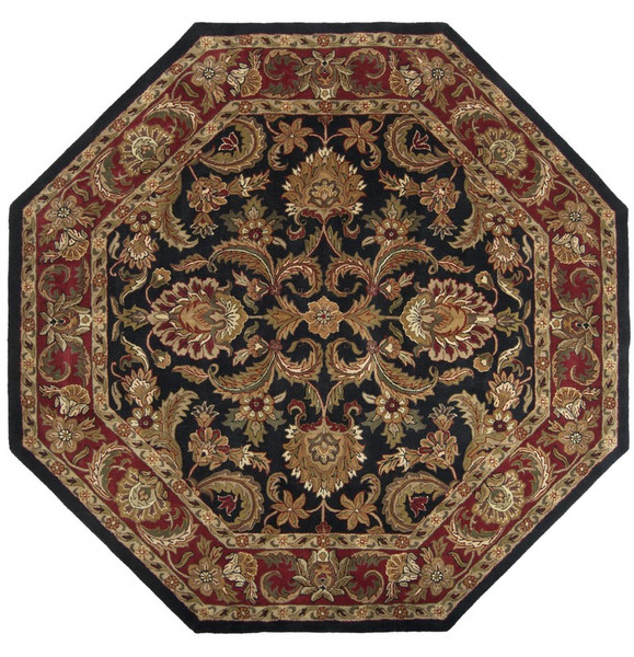 Surya Ancient Treasures Hand Tufted Black Rug A-108 - 8' Octagon