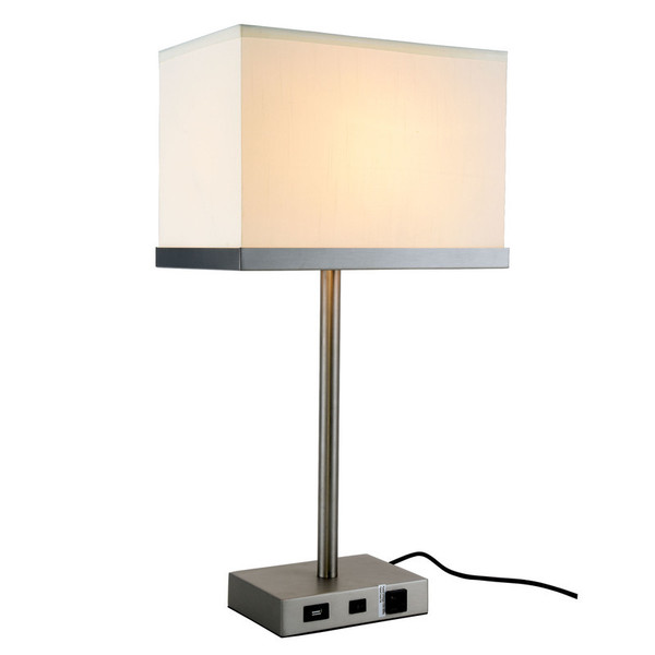 Elegant Brio 1-Light Vintage Nickel Finish Table Lamp TL3011