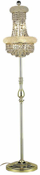 Elegant Primo 6 Light Gold Floor Lamp Clear Spectra® Swarovski® Crystal V1800FL12G/SA