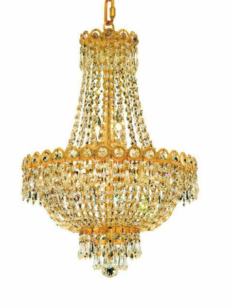 Elegant Century 8 Light Gold Pendant Clear Spectra® Swarovski® Crystal V1900D16G/SA