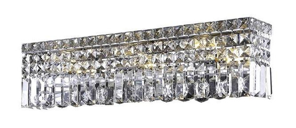 Elegant Maxime 6 Light Chrome Wall Sconce Clear Royal Cut Crystal V2032W26C/RC