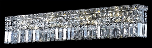 Elegant Maxime 7 Light Chrome Wall Sconce Clear Spectra® Swarovski® Crystal V2032W30C/SA