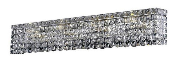 Elegant Maxime 8 Light Chrome Wall Sconce Clear Royal Cut Crystal V2033W36C/RC