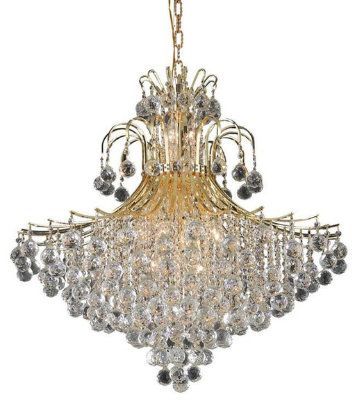 Elegant Toureg 15 Light Gold Chandelier Clear Spectra® Swarovski® Crystal V8005G31G/SA