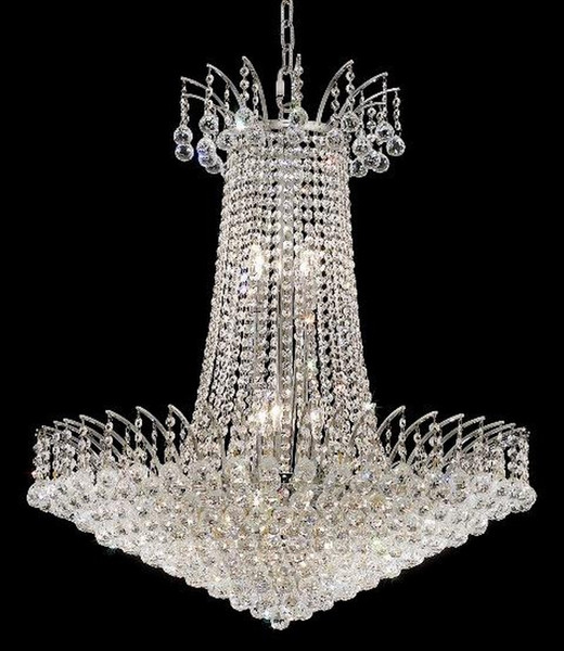 Elegant Victoria 16 Light Chrome Chandelier Clear Royal Cut Crystal V8031D29C/RC
