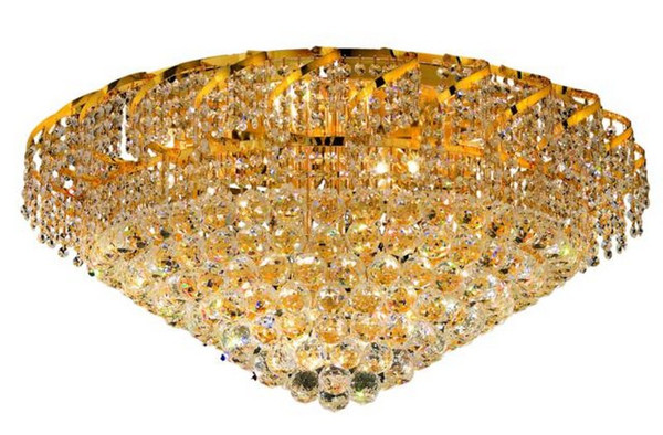 Elegant Belenus 12 Light Gold Flush Mount Clear Royal Cut Crystal VECA1F30G/RC