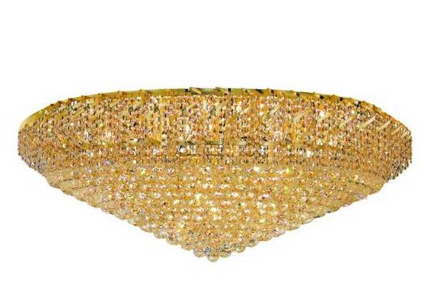 Elegant Belenus 36 Light Gold Flush Mount Clear Royal Cut Crystal VECA1F48G/RC