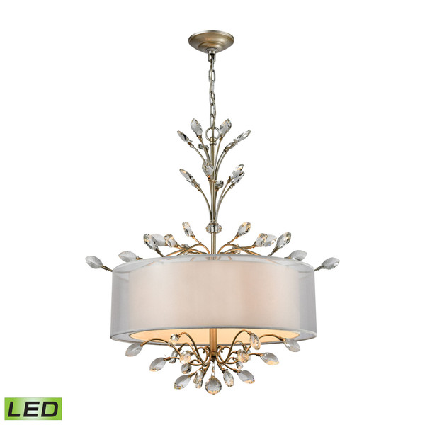 Elk Asbury 4 Light Led Chandelier In Aged Silver 16282/4-LED