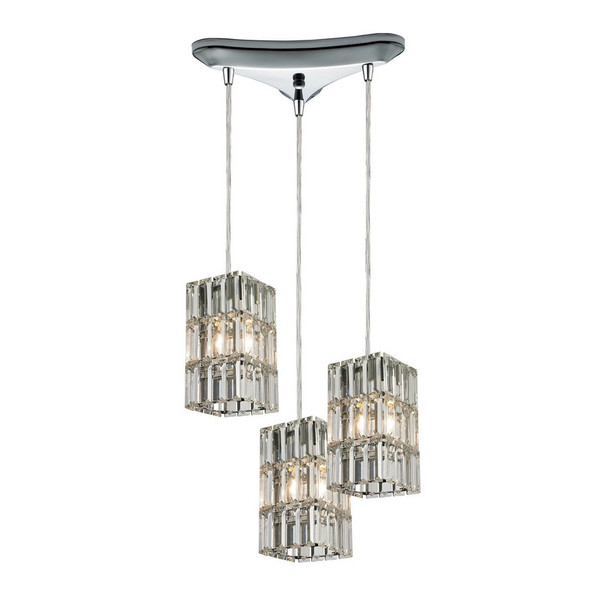 Elk Cynthia 3 Light Chandelier In Polished Chrome 31488/3