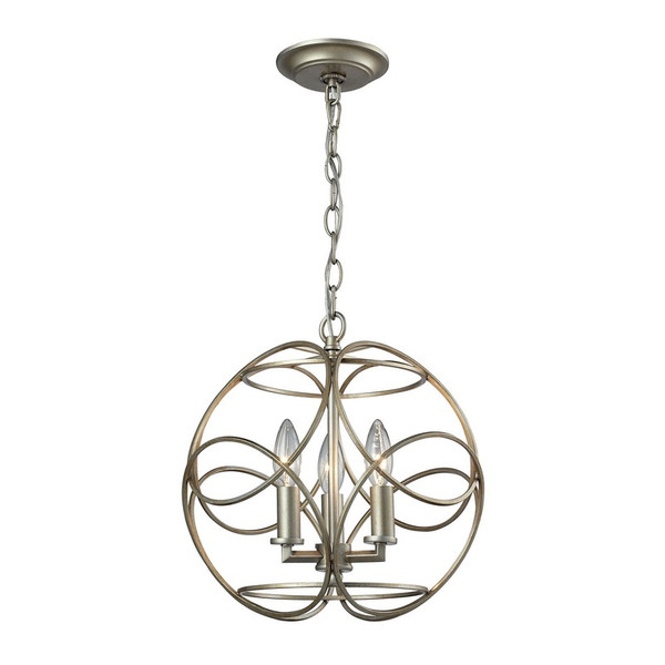 Elk Chandette 3 Light Pendant In Aged Silver 31801/3