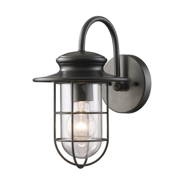 Elk Portside 1-Light Outdoor Sconce In Matte Black 42284/1